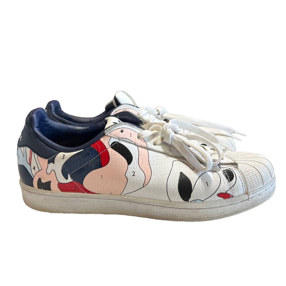 adidas Women's Athletic Shoes - White, Pink, Blue